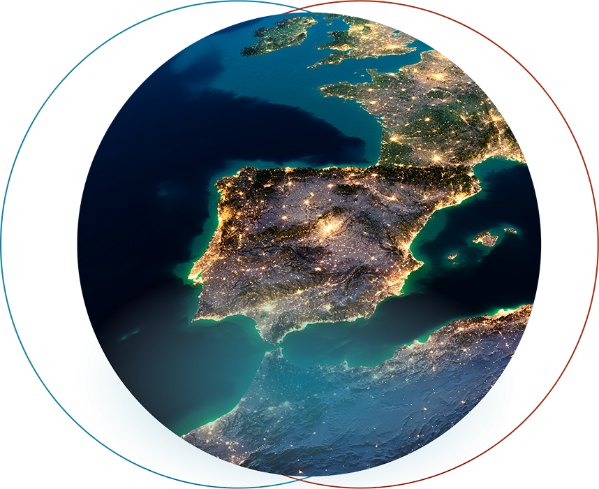 mapa de españa visto desde un satélite de eurona